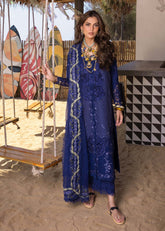 Unstitched 3-PC Luxury Lawn Silk Dupatta By Saira Shakira | LEYLA-B